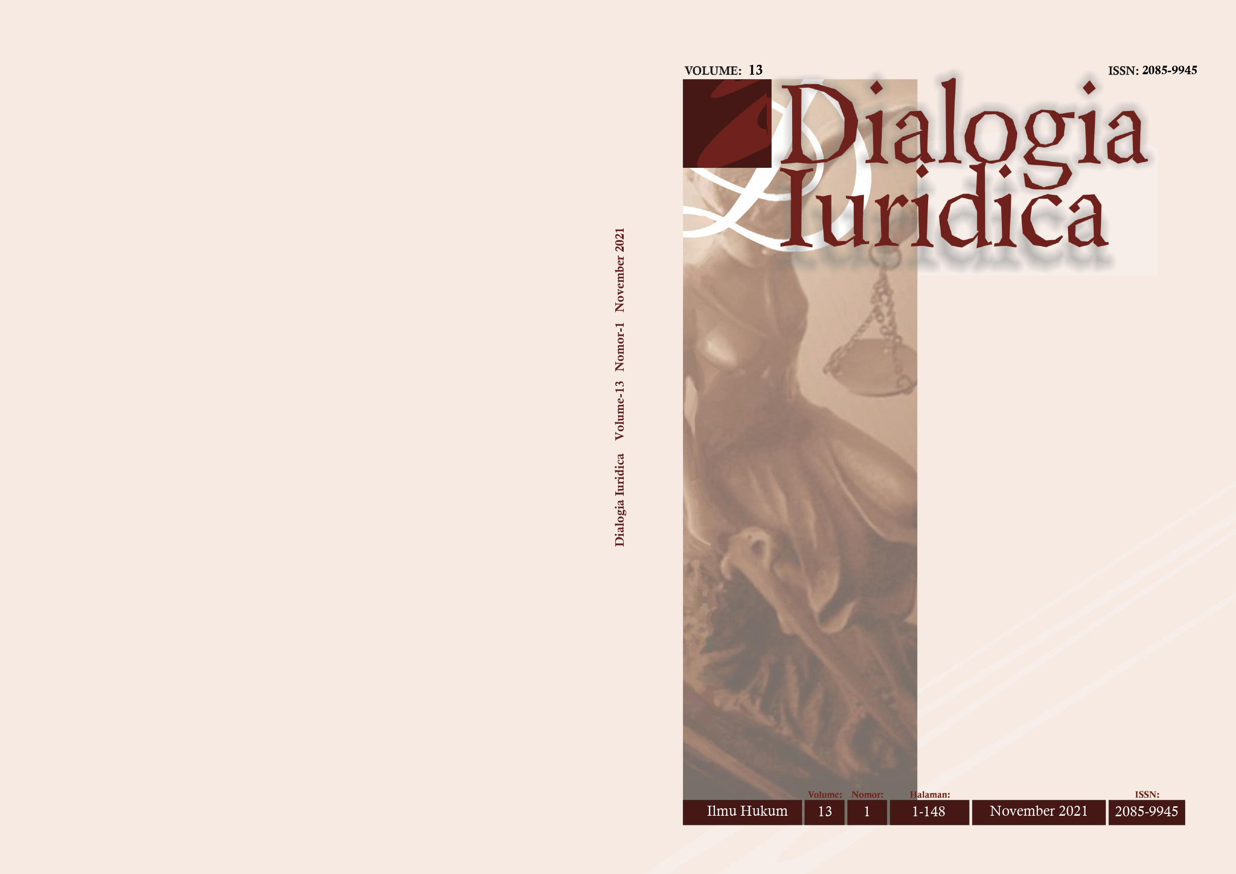 					View Vol. 13 No. 1 (2021): Journal Dialogia Iuridica Vol 13, No.1 Year 2021
				